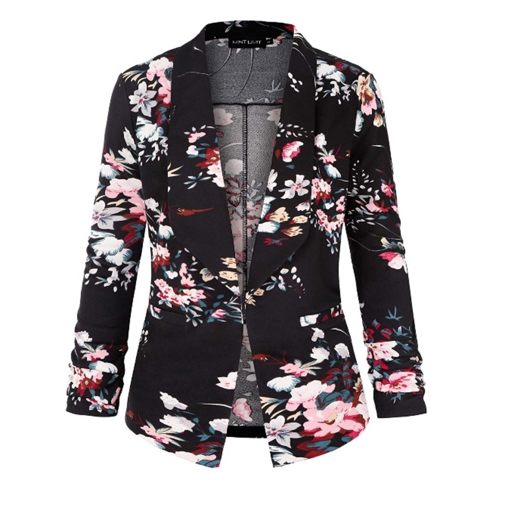 NWT Lightweight Blazer Floral Design